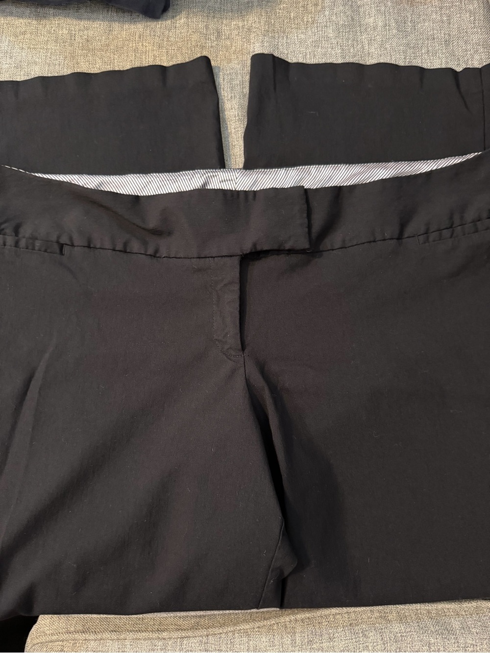 Torrid Dressy/Casual Black Flat Front 4 faux pockets EUC wide leg pants size 22R